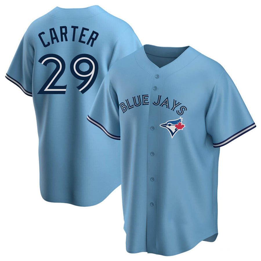 T.Blue Jays #29 Joe Carter Player Blue Replica Home Baseball Jerseys