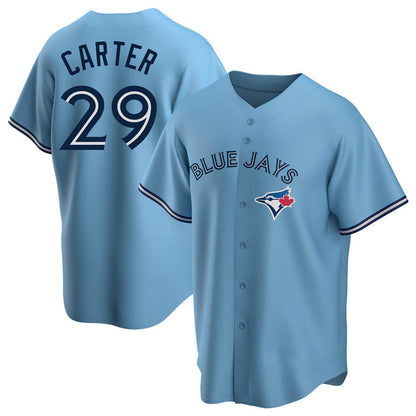 T.Blue Jays #29 Joe Carter Player Blue Replica Home Baseball Jerseys