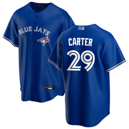 T.Blue Jays #29 Joe Carter Player Royal Replica Home Baseball Jerseys