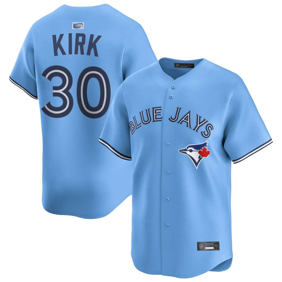 T.Blue Jays #30 Alejandro Kirk Player Light Blue Home Limited Baseball Jerseys