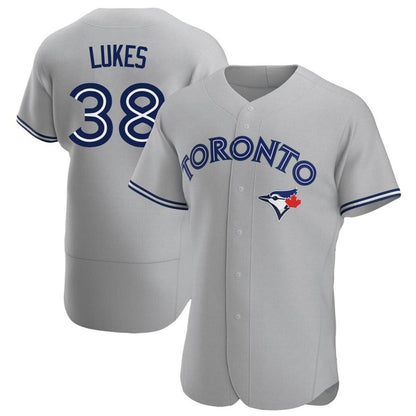 T.Blue Jays #38 Nathan Lukes Player Gray Limited Elite Baseball Jerseys