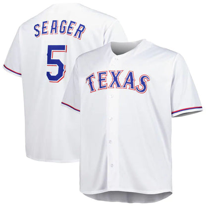 T.Rangers #5 Corey Seager Player White Big & Tall Replica Baseball Jerseys
