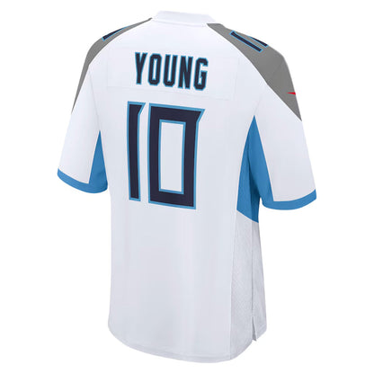 T.Titans #10 Vince Young Player White Home Game Football Jerseys