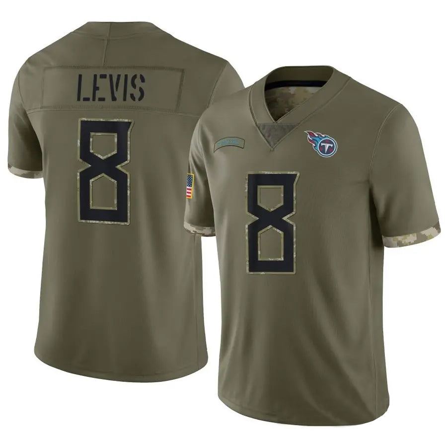 T.Titans #8 Will Levis Player Olive Salute To Service Limited Football Jerseys