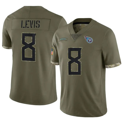 T.Titans #8 Will Levis Player Olive Salute To Service Limited Football Jerseys