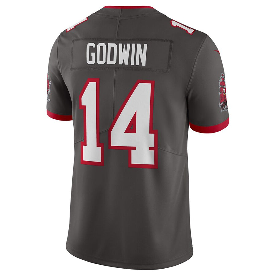 TB.Buccaneers #14 Chris Godwin Jr. Player Pewter Vapor Limited Football Jerseys