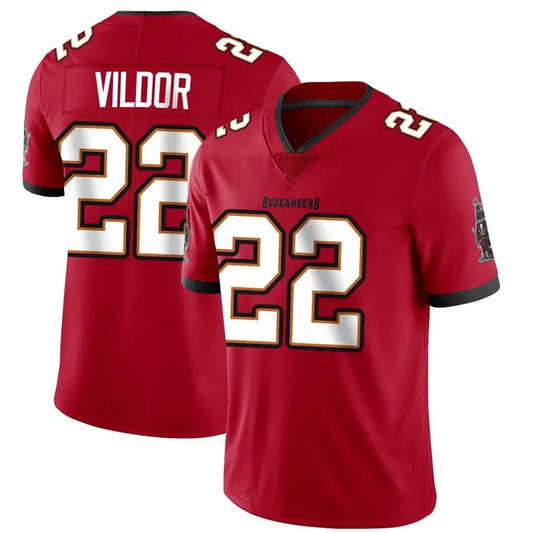 TB.Buccaneers #22 Kindle Vildor Player Red Vapor F.U.S.E. Limited Football Jerseys