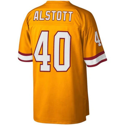 TB.Buccaneers #40 Mike Alstott Mitchell & Ness Orange Big & Tall 1996 Retired Player Replica Football Jerseys