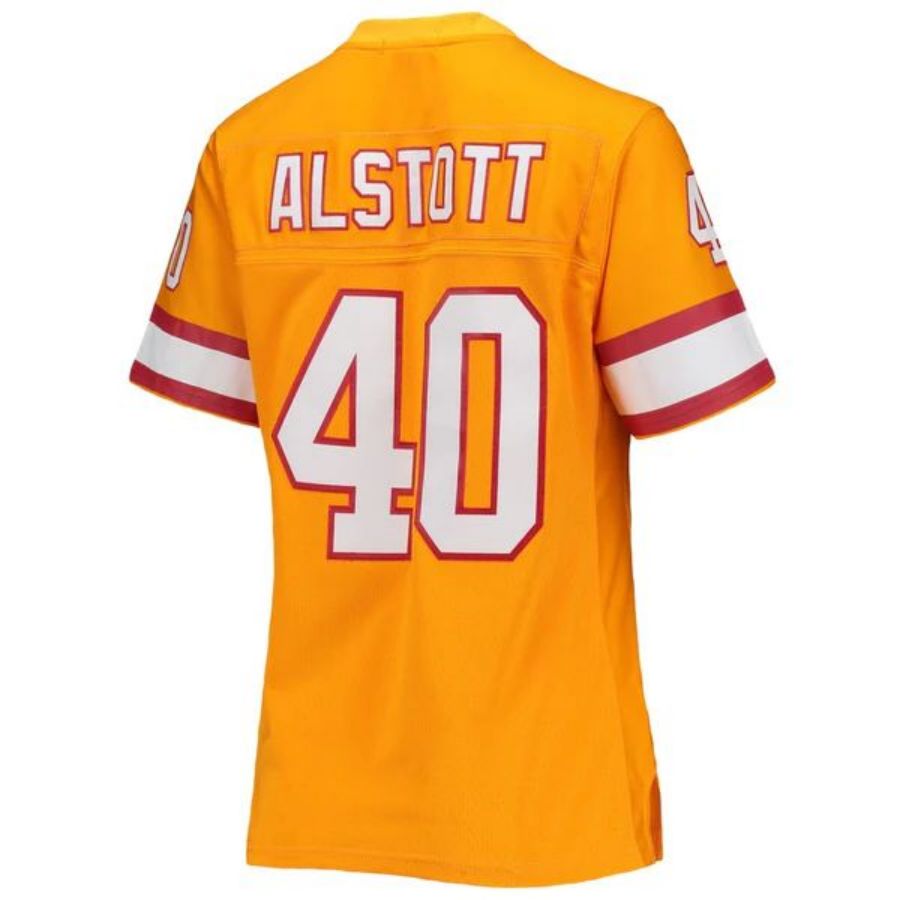 TB.Buccaneers #40 Mike Alstott Mitchell & Ness Orange Legacy Replica Player Football Jerseys