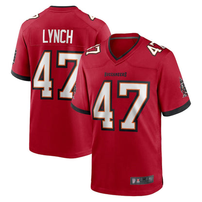 TB.Buccaneers #47 John Lynch Player Red Home Game Football Jerseys