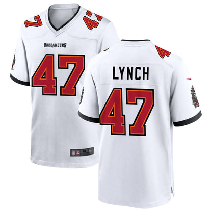 TB.Buccaneers #47 John Lynch Player White Home Replica Football Jerseys