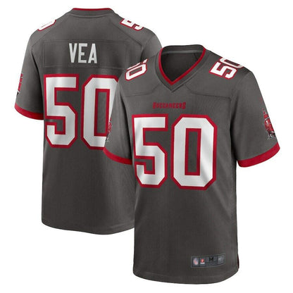 TB.Buccaneers #50 Vita Vea Player Pewter Game Football Jerseys