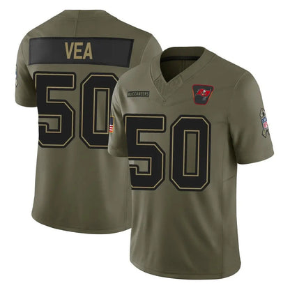 TB.Buccaneers #50 Vita Vea Player Olive Salute To Service Limited Football Jerseys