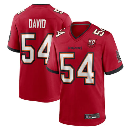 TB.Buccaneers #54 Lavonte David Player Red 50th Anniversary Game Football Jerseys