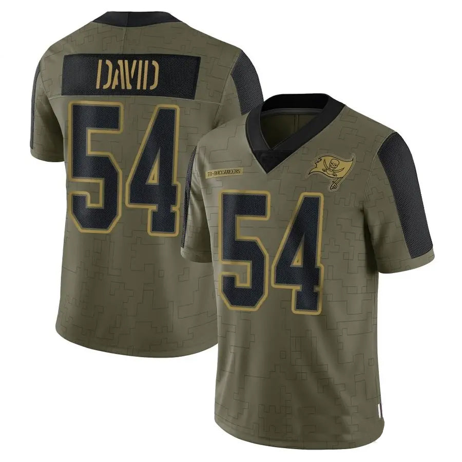 TB.Buccaneers #54 Lavonte David Player Salute to Service Limited Olive Football Jerseys