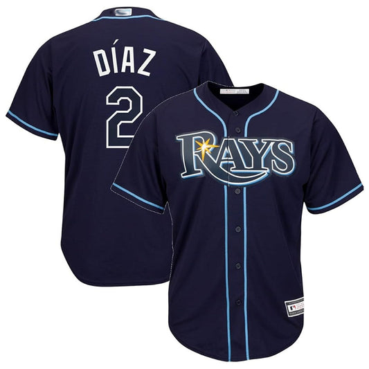TB.Rays #2 Yandy Diaz Player Navy Home Replica Baseball Jerseys