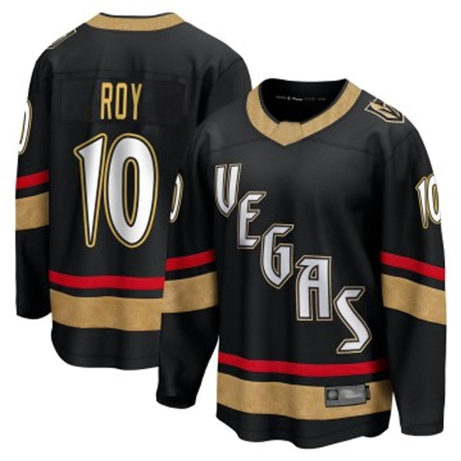 V.Golden Knights #10 Nicolas Roy Player Black Reverse Retro Hockey Jerseys