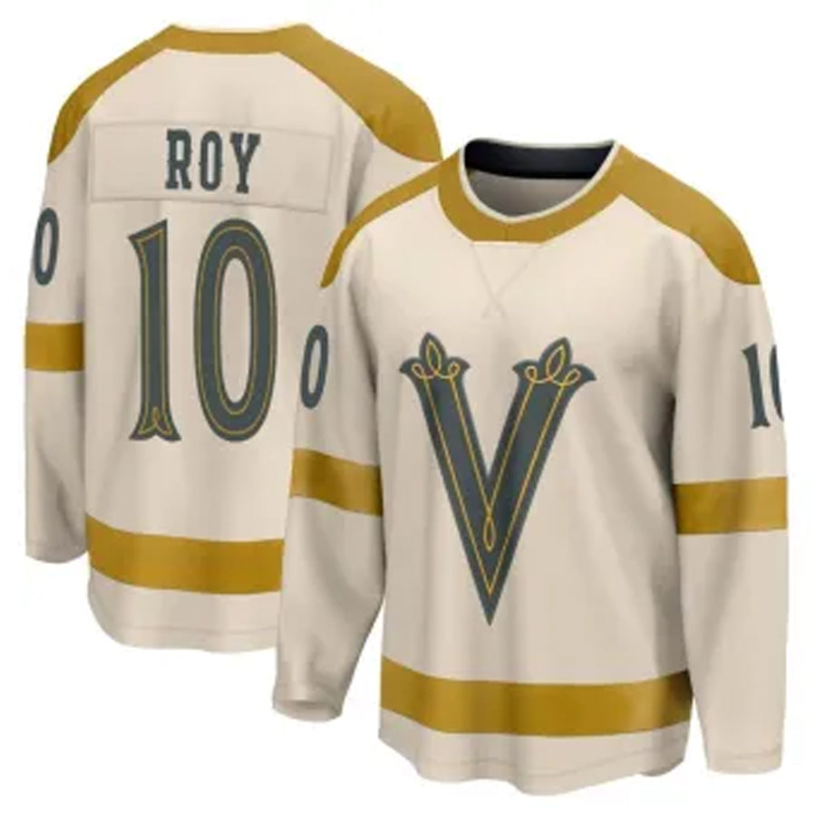V.Golden Knights #10 Nicolas Roy Player Fanatics Cream Classic Breakaway Hockey Jerseys
