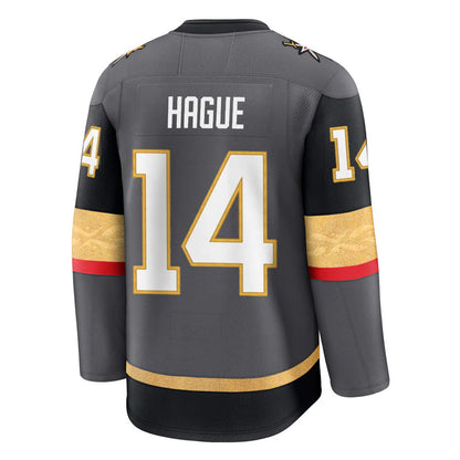 V.Golden Knights #14 Nicolas Hague Player Fanatics Home Premier Breakaway Gray Hockey Jerseys