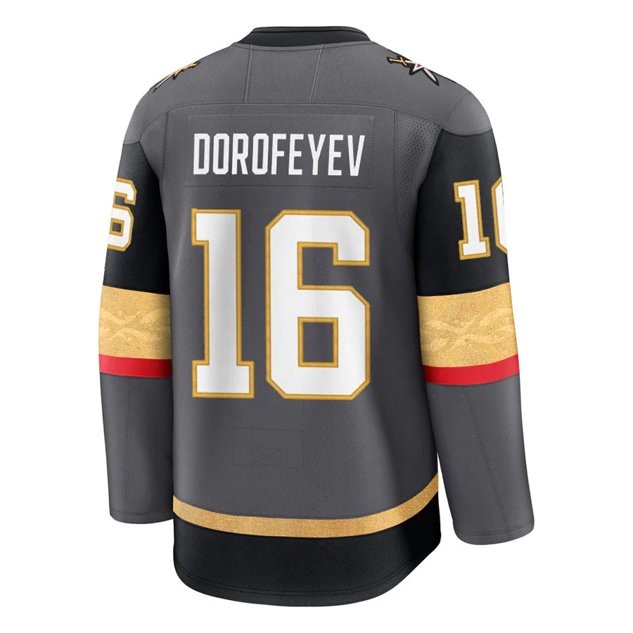 V.Golden Knights #16 Pavel Dorofeyev Player Fanatics Premium Gray Hockey Jerseys