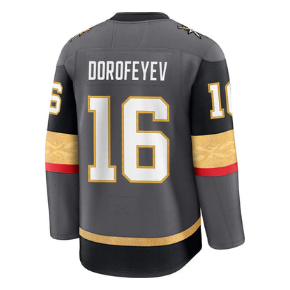 V.Golden Knights #16 Pavel Dorofeyev Player Fanatics Premium Gray Hockey Jerseys