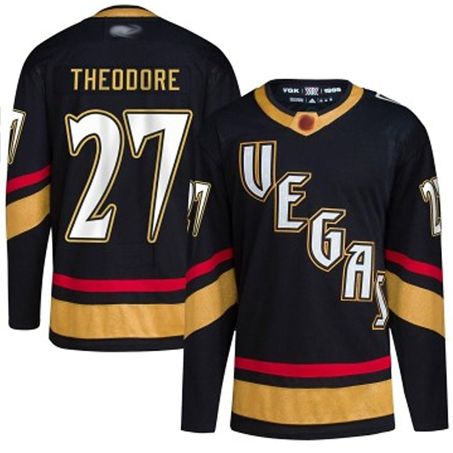 V.Golden Knights #27 Shea Theodore Player Black Special Edition Hockey Jerseys