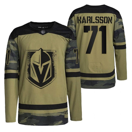V.Golden Knights #71 William Karlsson Player Camo Military Appreciation Hockey Jerseys