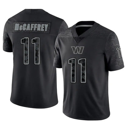 W.Commanders #11 Luke McCaffrey Player Black RFLCTV Limited Football Jerseys