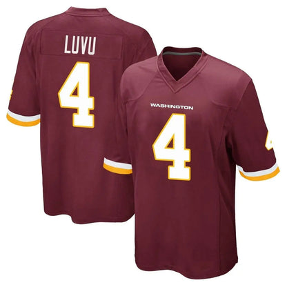 W.Commanders #4 Frankie Luvu Player Burgundy Game Football Jerseys