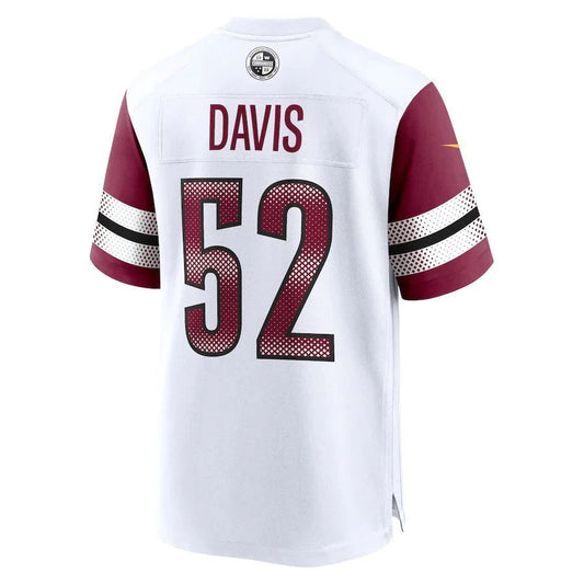 W.Commanders #52 Jamin Davis Player White Home Game Football Jerseys