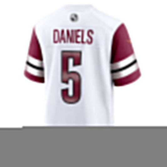 #5 Jayden Daniels Player W.Commanders White Game Football Jerseys