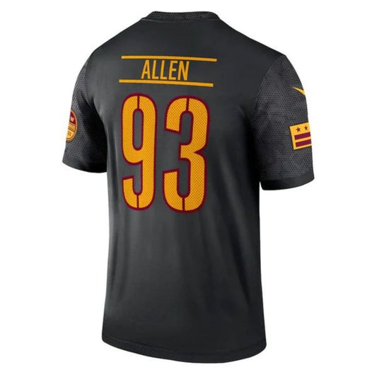 W.Commanders #93 Jonathan Allen Player Black Alternate Legend Football Jerseys