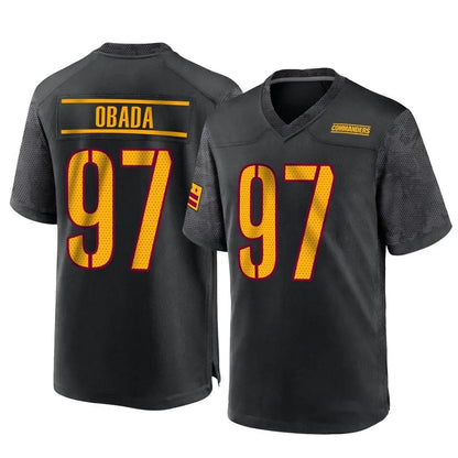 W.Commanders #97 Efe Obada Player Black Home Game Football Jerseys