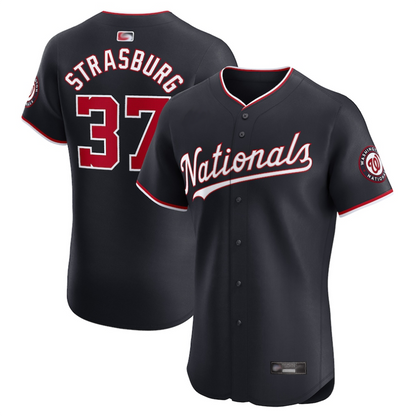 W.Nationals #37 Stephen Strasburg Player Navy Elite Baseball Jerseys