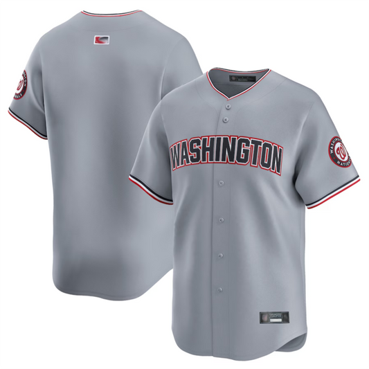 W.Nationals Blank Player Gray Road Limited Baseball Jerseys