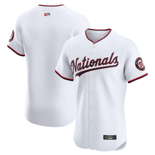 W.Nationals Blank Player White Home Elite Baseball Jerseys
