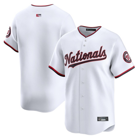 W.Nationals Blank Player White Limited Home Baseball Jerseys