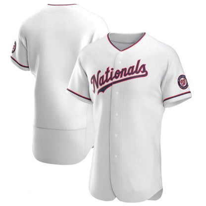 W.Nationals Blank Player White Replica Baseball Jerseys